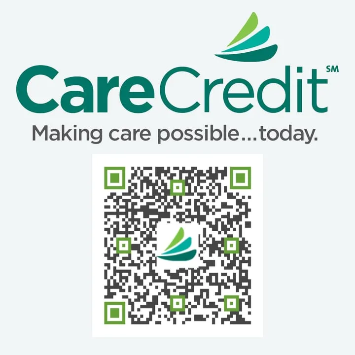 CareCredit: Making care possible today. Scan the QR code to apply.
